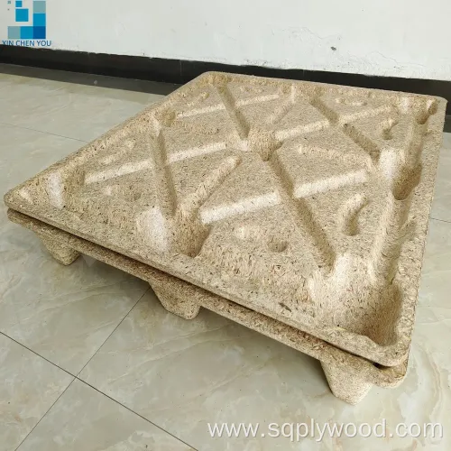 Nestable 80% Space Saving Compressed Wood Chip Pallets